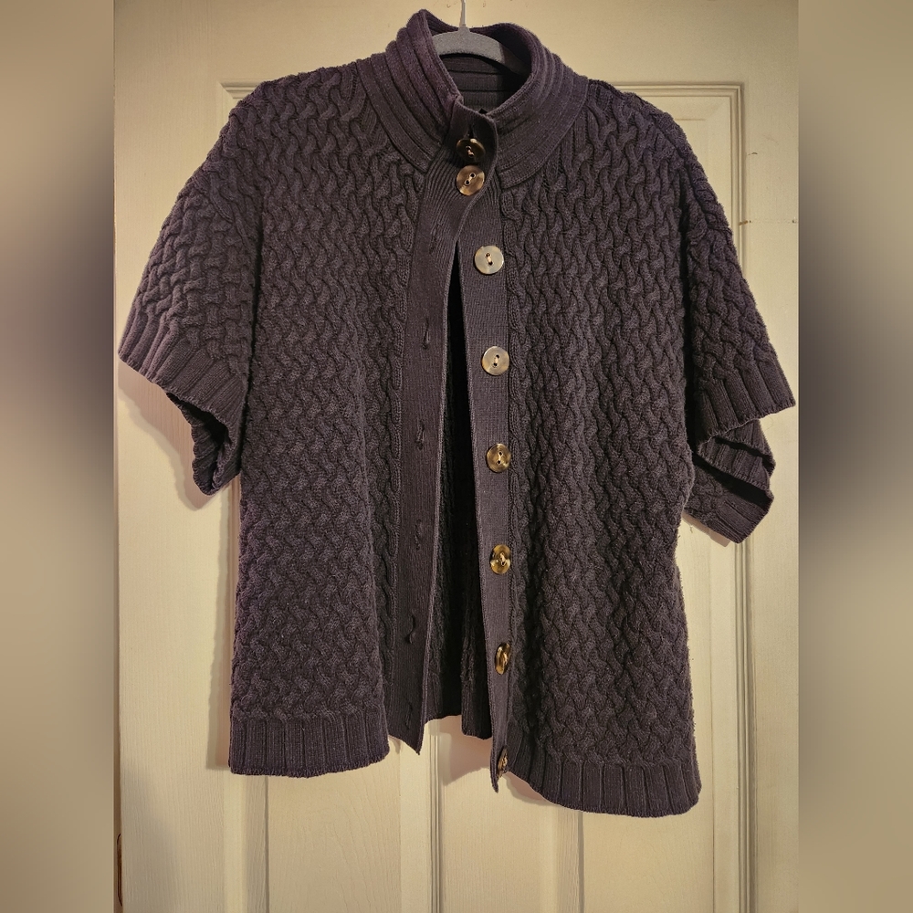 Charcoal Grey Turtleneck Cardigan